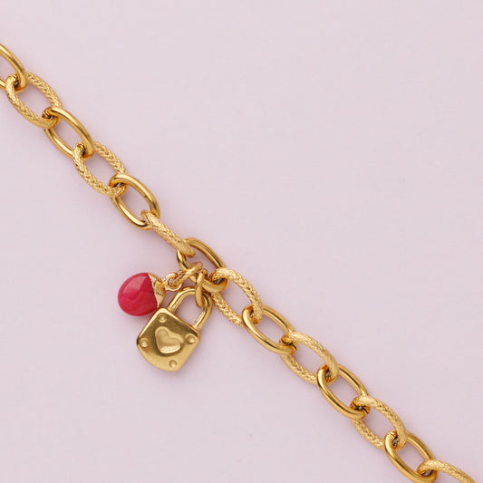 Bracelet acier inoxydable or - Jade - CARRY