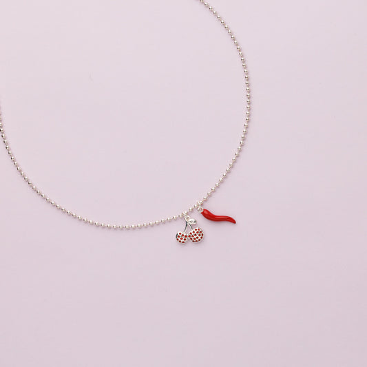 Collier - Plaqué argent - CHERRY
