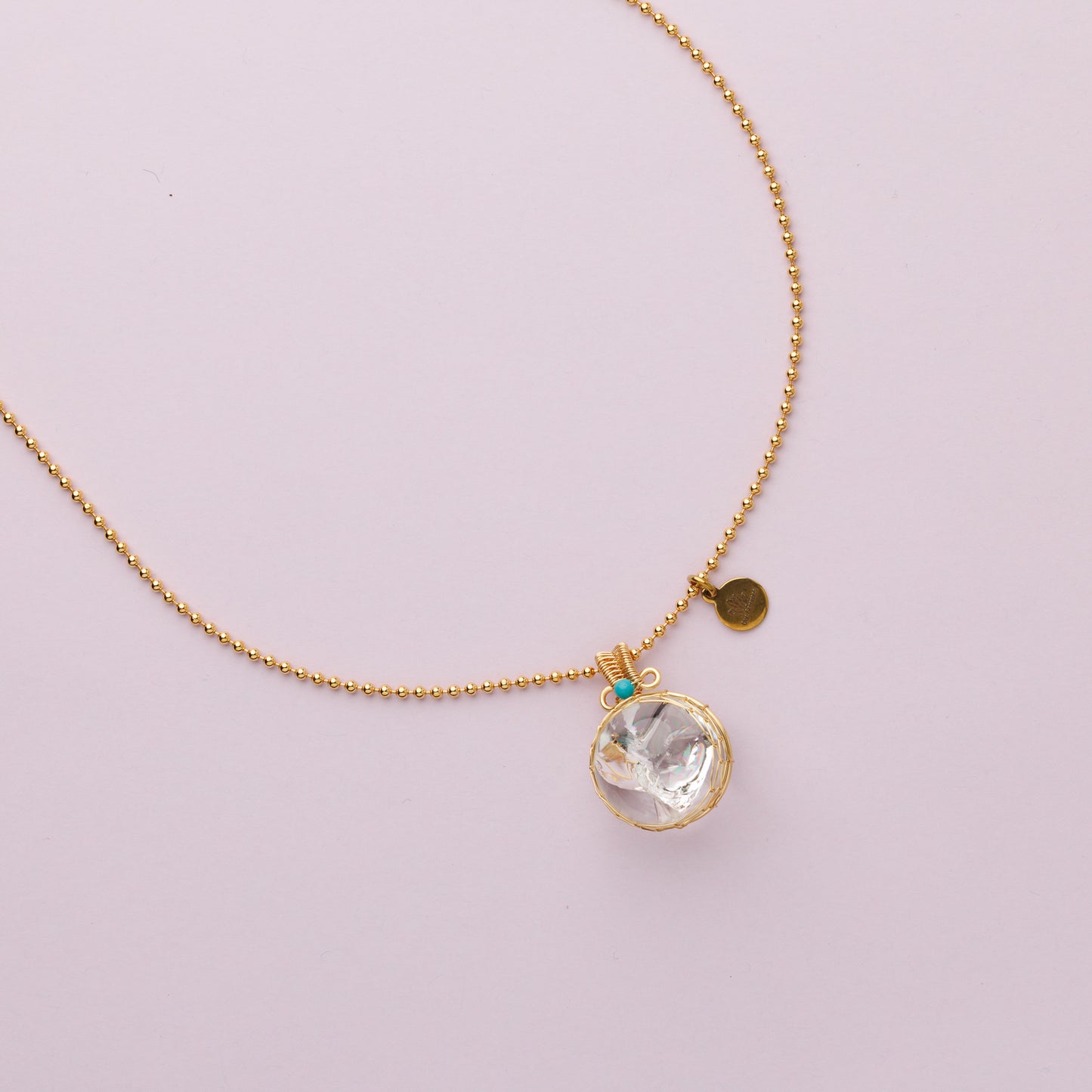 Collier or - Cristal de roche - CRISTAL