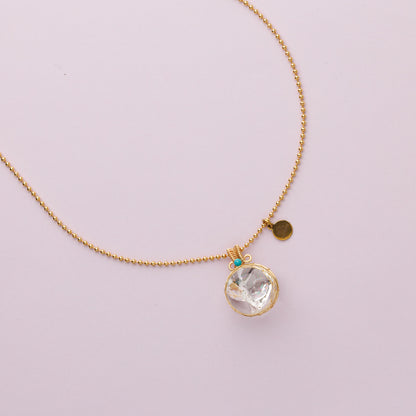 Collier or - Cristal de roche - CRISTAL