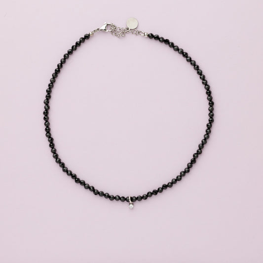 Collier choker argent - Spinelle - HANNA