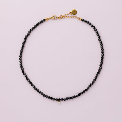 Collier choker or - Spinelle - HANNA