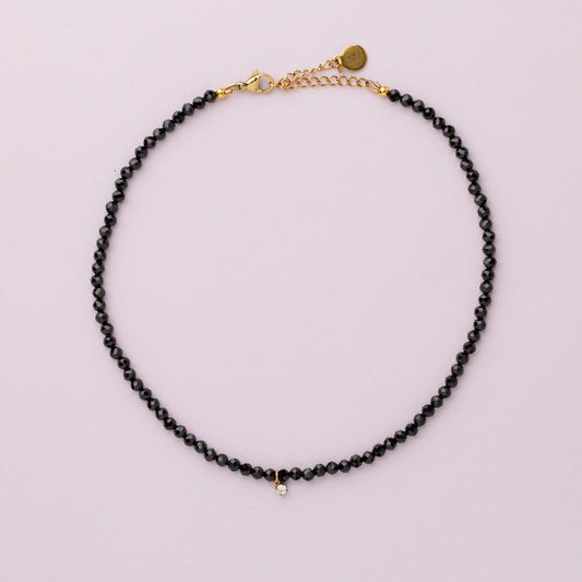 Collier choker or - Spinelle - HANNA