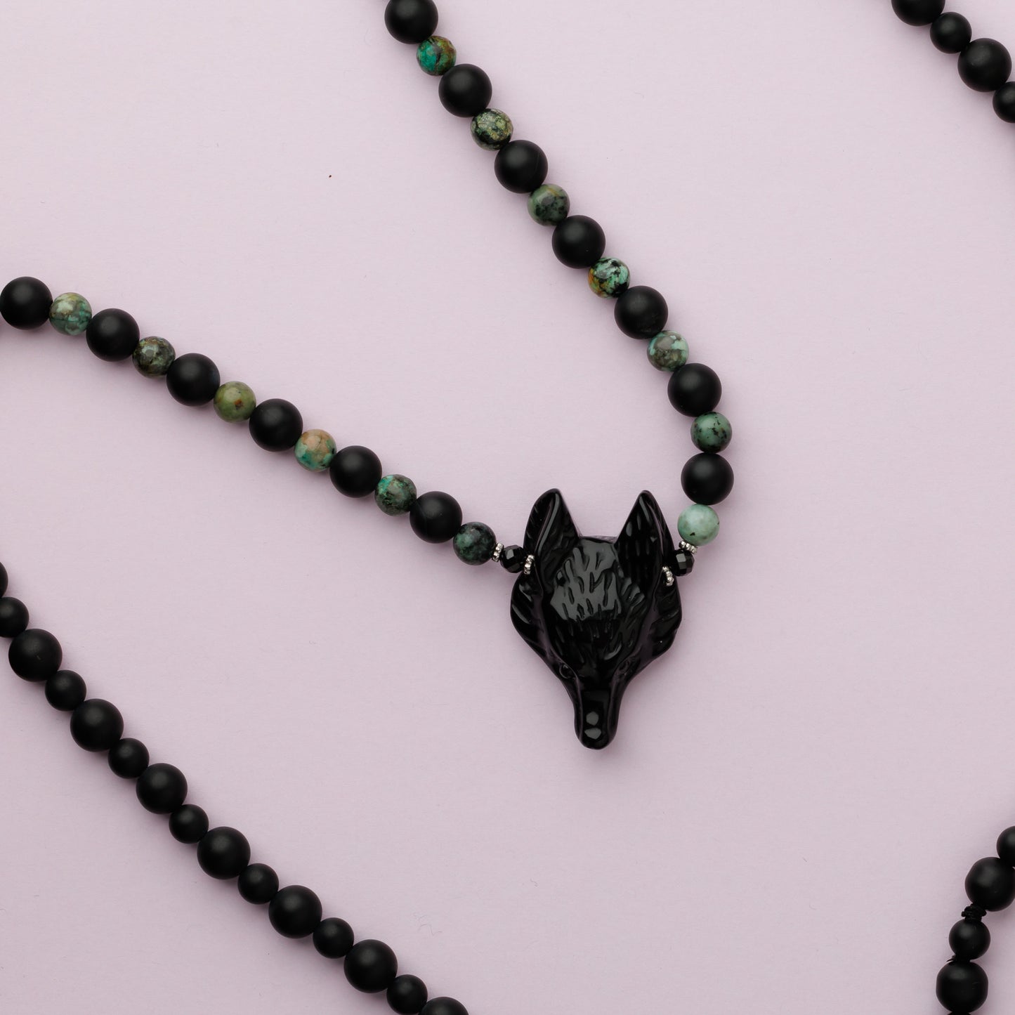 Collier  - Turquoise et onyx - SACHA