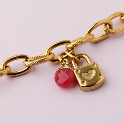 Bracelet acier inoxydable or - Jade - CARRY