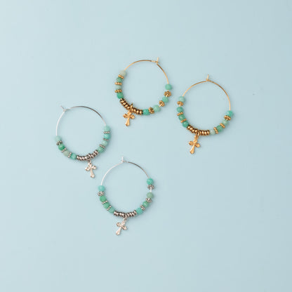 Créole or - Amazonite - Croix - CREA