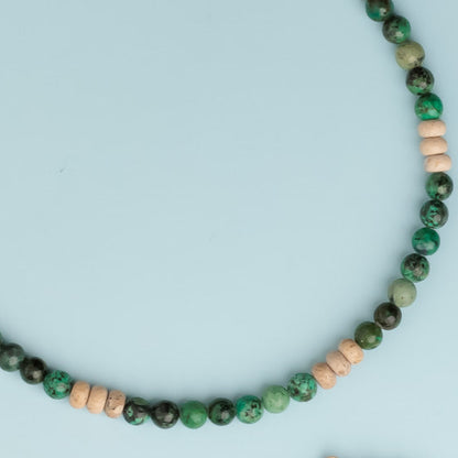 Collier argent - Turquoise et agate - GILOU