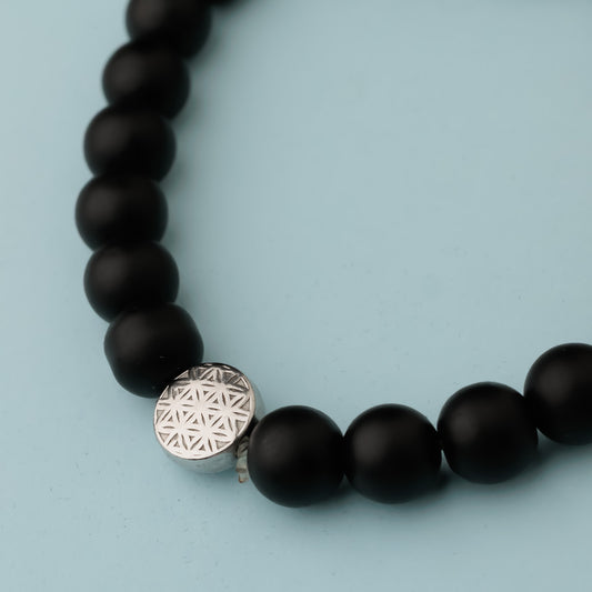 Bracelet argent - Onyx - YAN