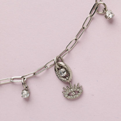 Collier en maille acier inoxydable - Argent - EYES