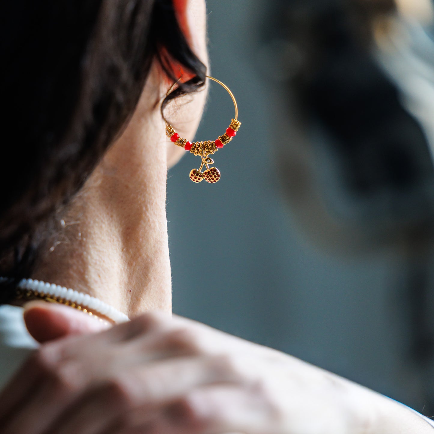 Créole plaqué or - Jade - SWEETY