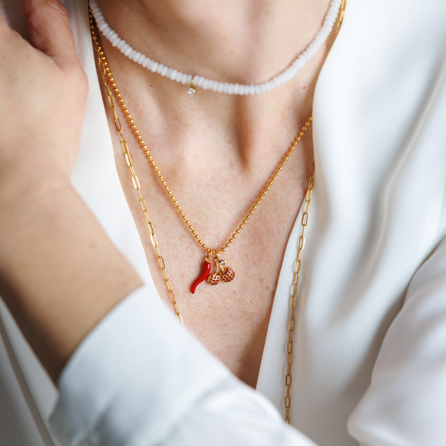 Collier choker or - Jade - HANNA