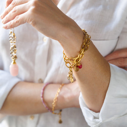 Bracelet acier inoxydable or - Jade - CARRY