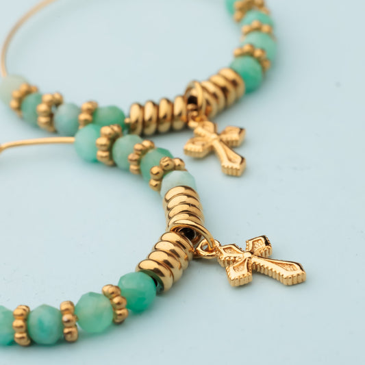 Créole or - Amazonite - Croix - CREA