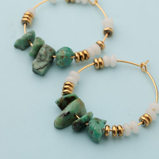 Créole or - Jade et turquoise - Zora