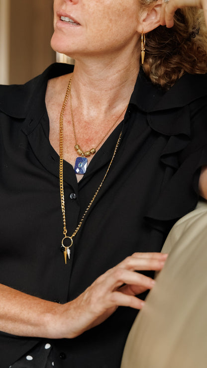 Collier or - Maille gourmette - SPIKE