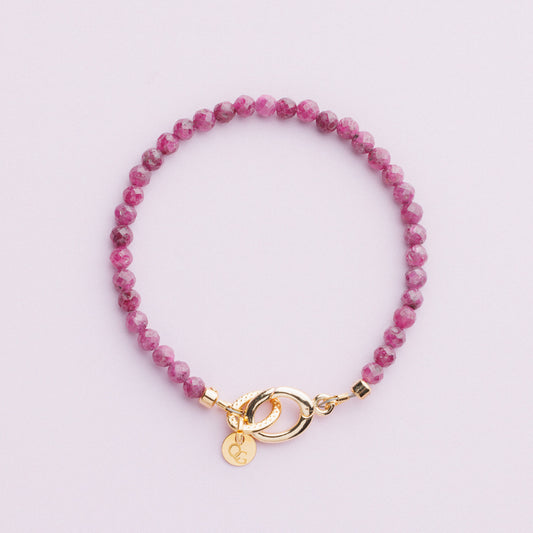 Bracelet or - Rubis - GABY