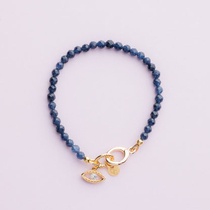 Bracelet or - Saphir - Œil - LENA