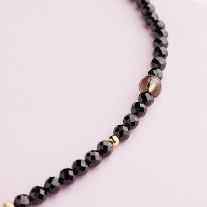 Collier or - Spinelle - Scarabée - LILOU