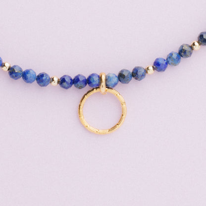 Collier or - Lapis lazuli - SARAH